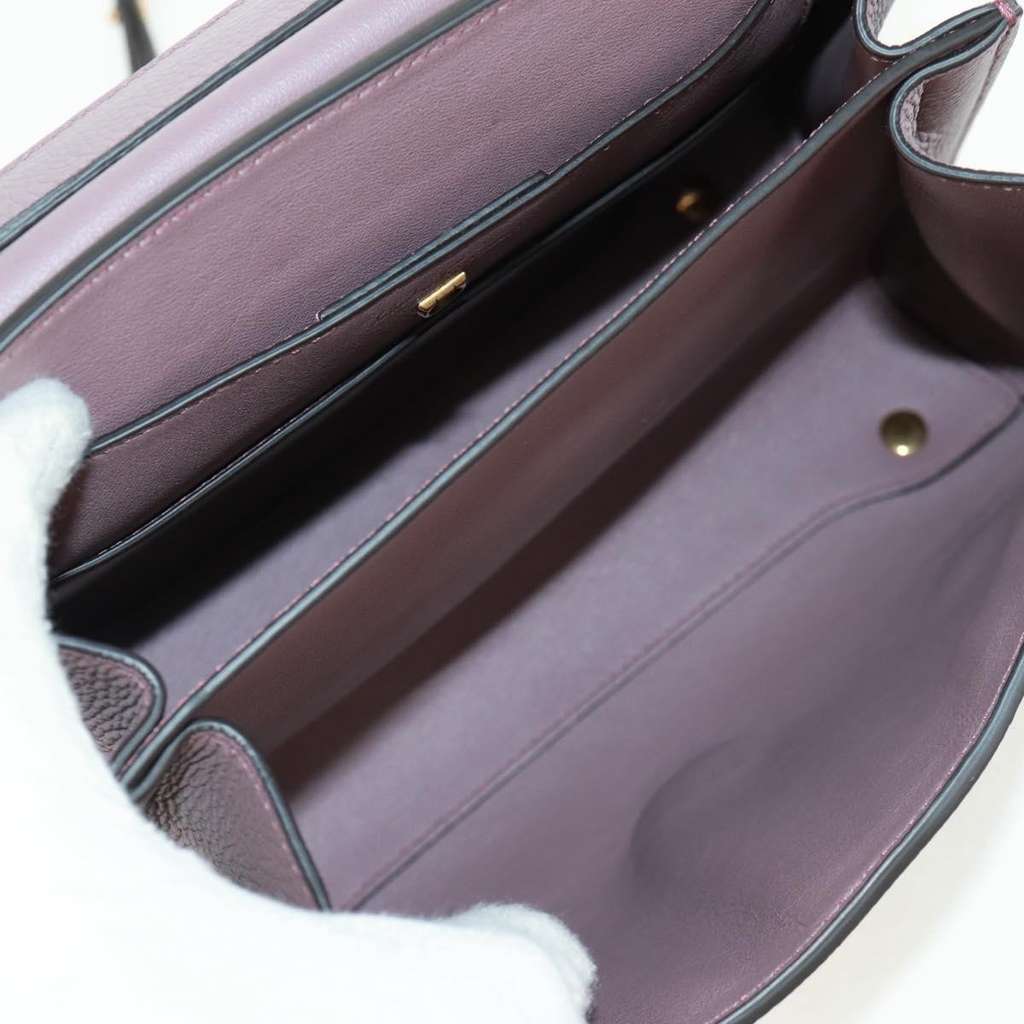 Salvatore Ferragamo Margot Satchel Purple Leather Good condition - Box View