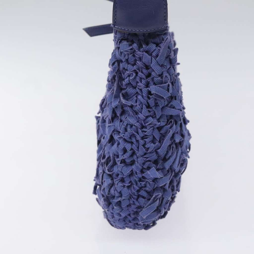 Salvatore Ferragamo Gancini Shoulder Bag Blue Canvas Good condition - Inside View