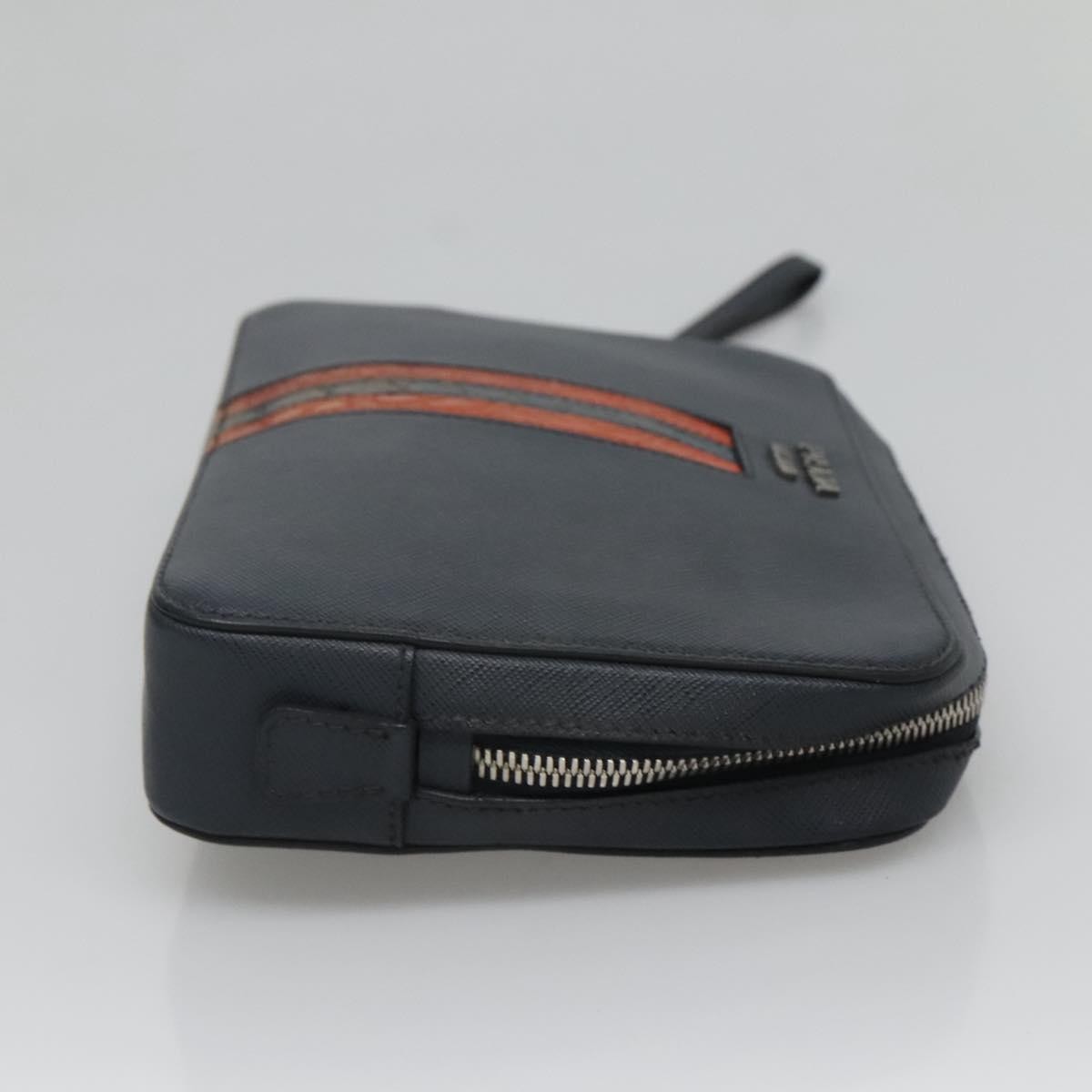 Prada Zip Pochette Navy Leather Good condition - Inside View