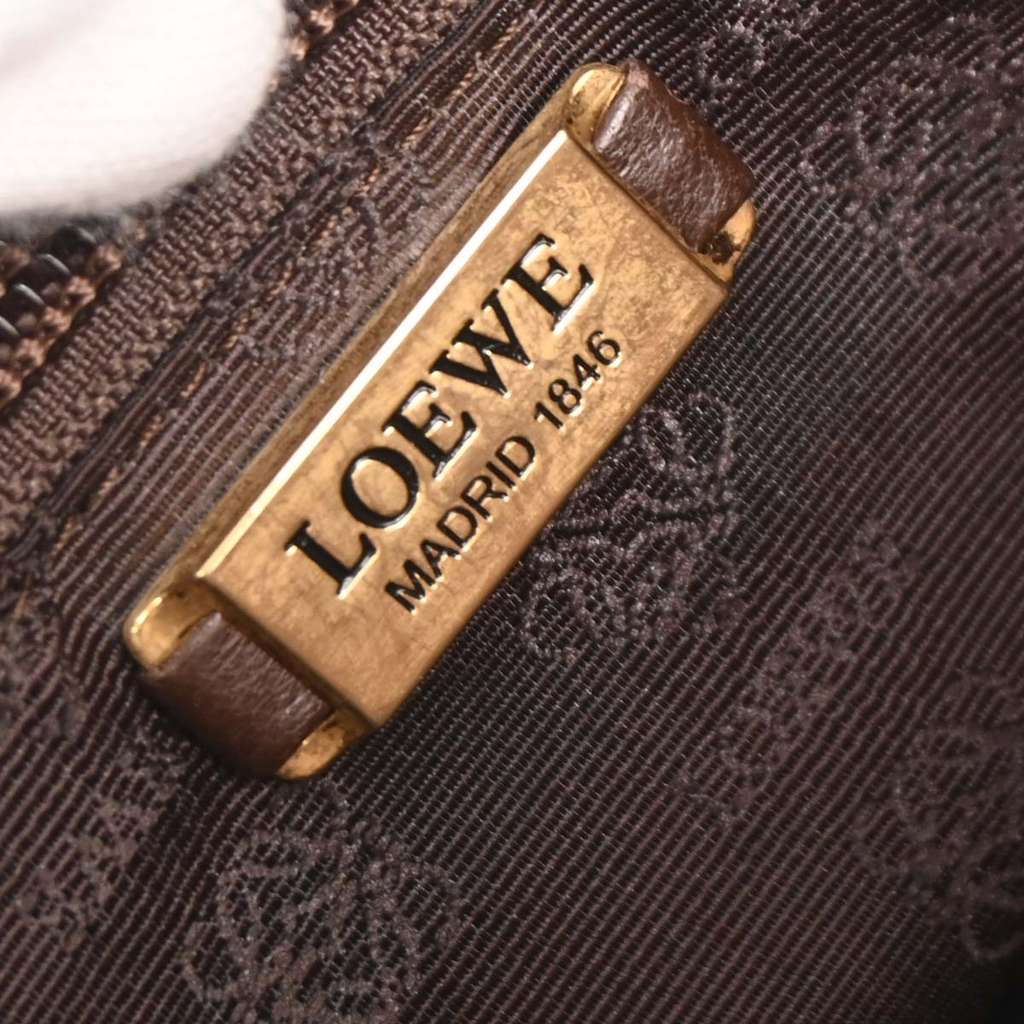 Loewe Anagram handbag Brown Leather Good condition - Box View