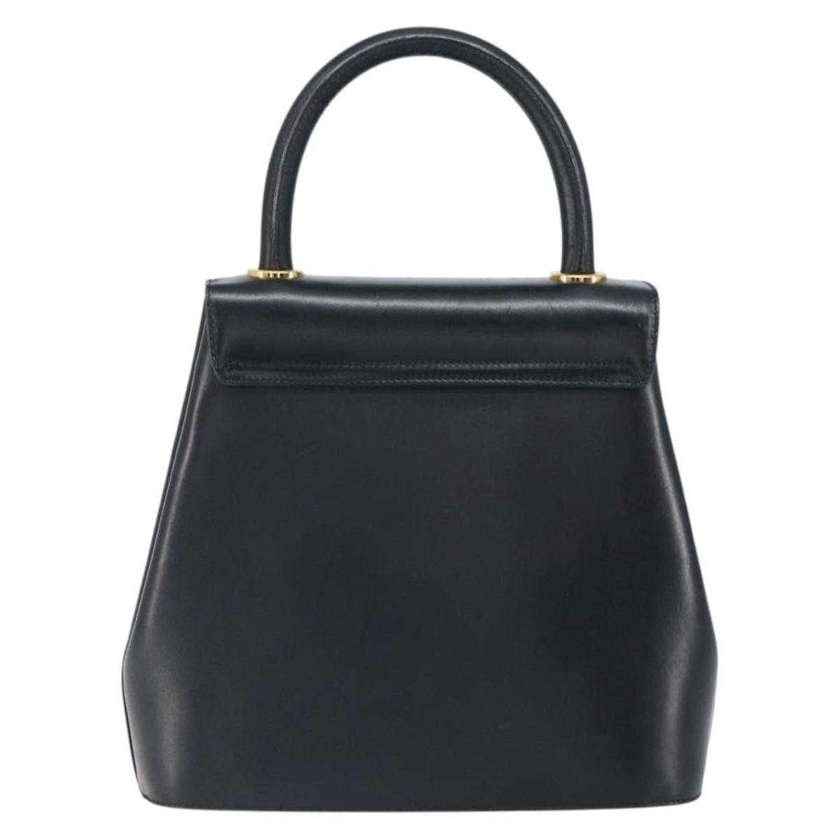 Salvatore Ferragamo Vintage Handbag Black Leather Fair condition - Back View