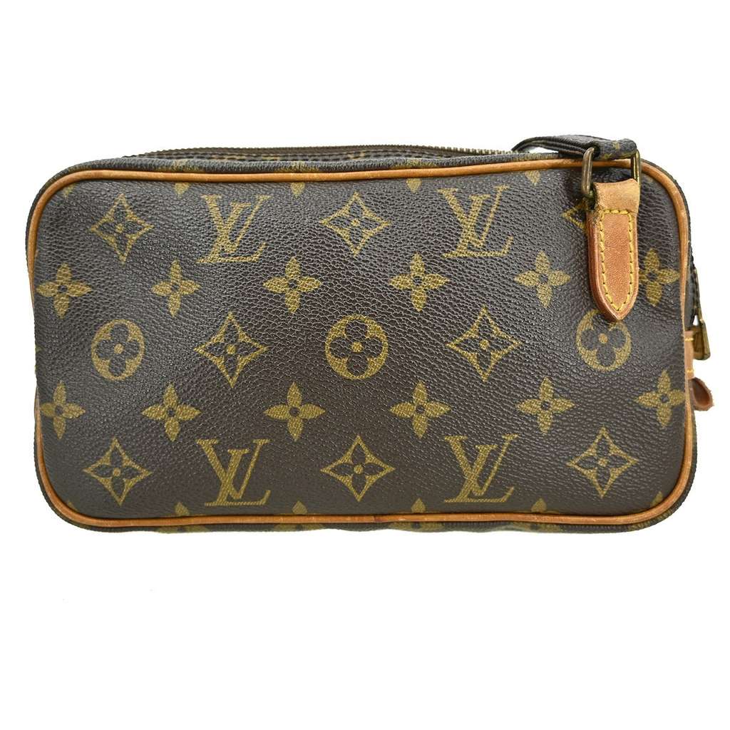 Louis Vuitton Pochette Marly Bandouliere Bag Brown Canvas Good condition - Back View