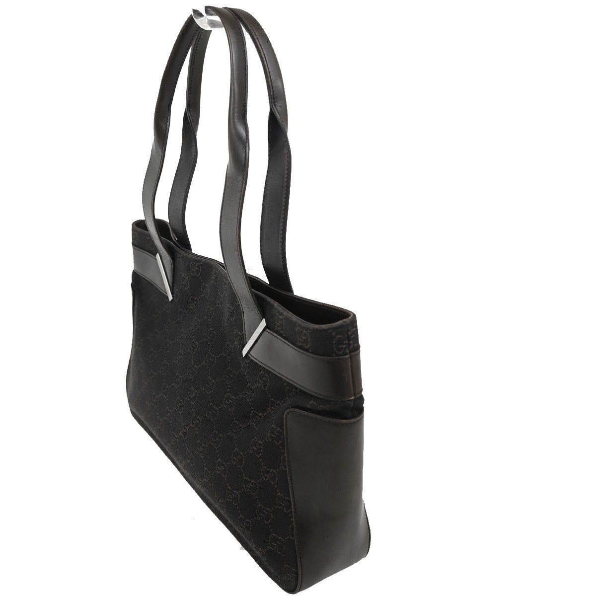 Gucci Vintage Shoulder Bag Brown Canvas Good condition - Inside View