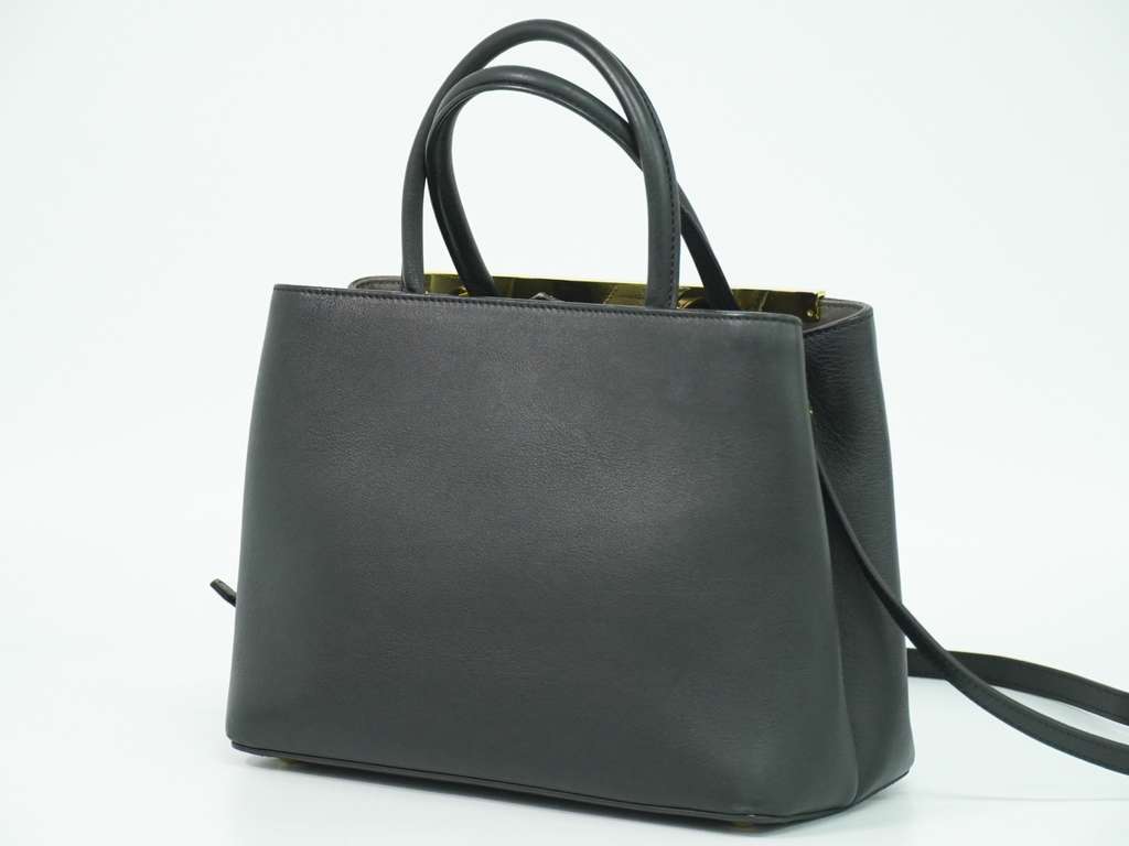 Fendi 2Jours Bag Black Leather Good condition - Back View