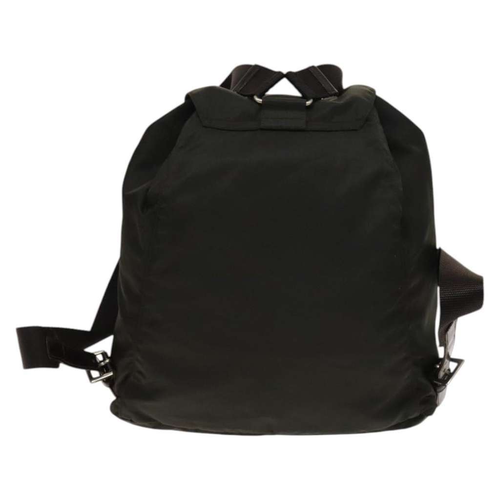 Prada Front Pocket Buckle Backpack Khaki Good condition - Back View