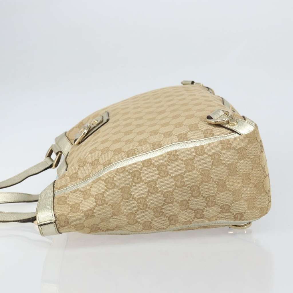 Gucci Abbey D-Ring Tote (Outlet) Beige Canvas Good condition - Model View