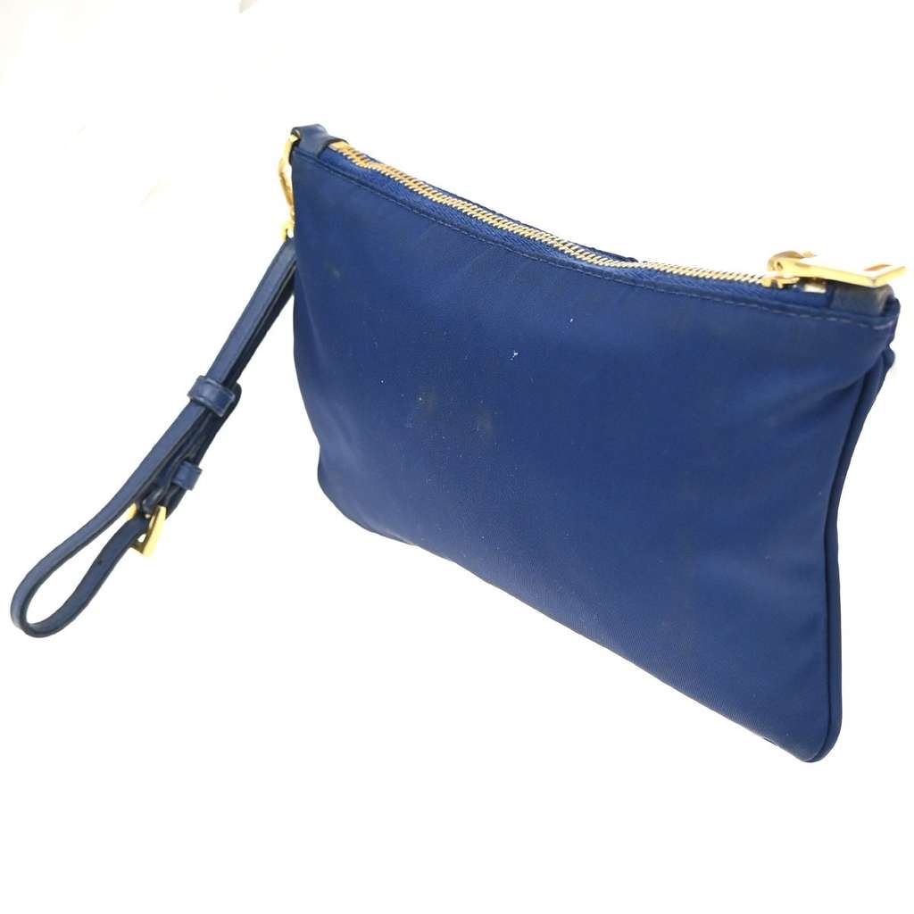 Prada Vintage Pouch Blue Fair condition - Model View