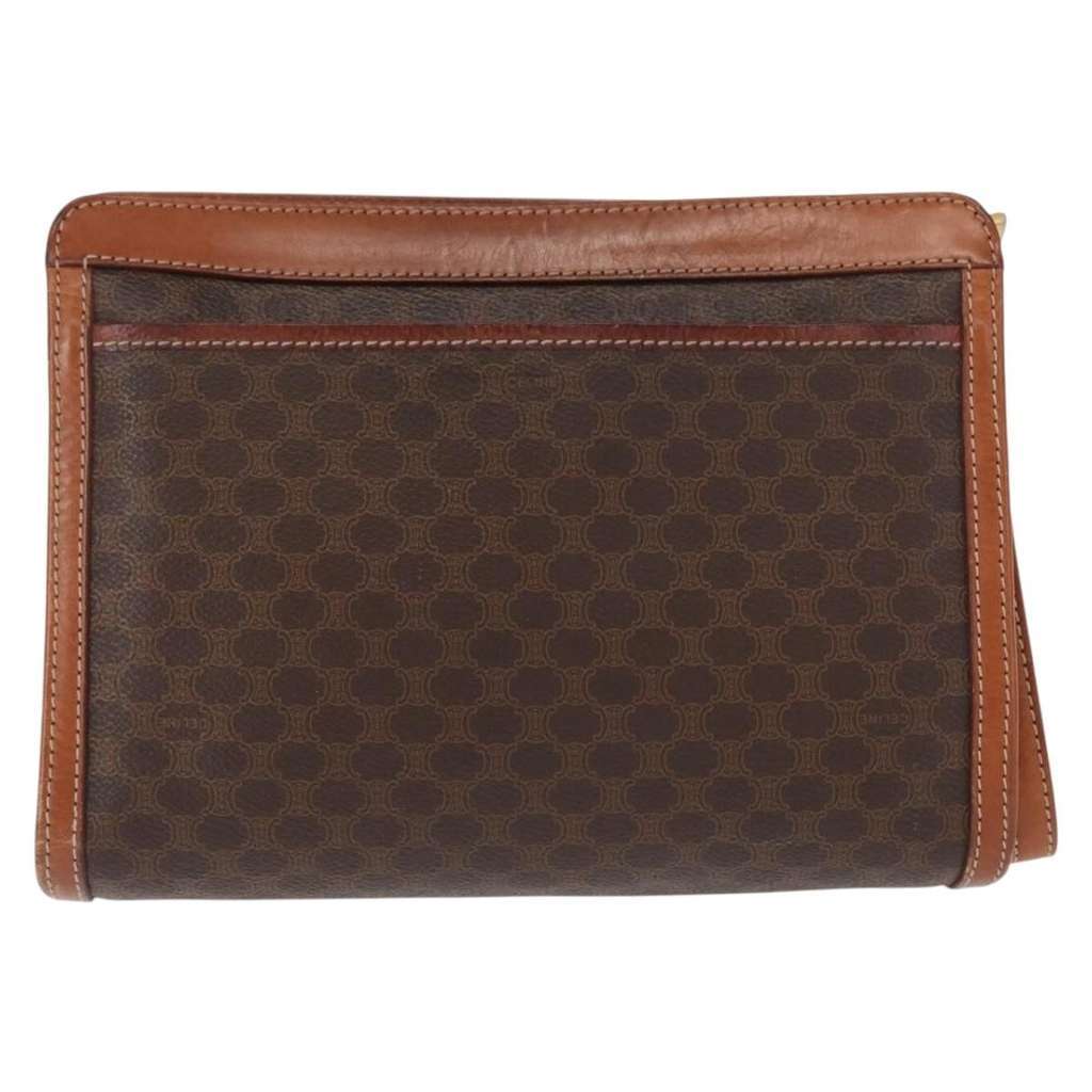 Celine Macadam Pochette Brown Canvas Fair condition - Back View