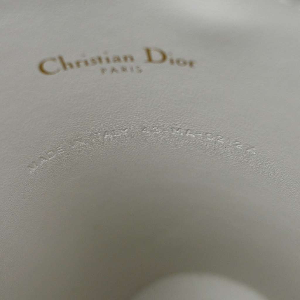 Christian Dior Vibe Bottle Holder Bag White Leather Good condition - Box View