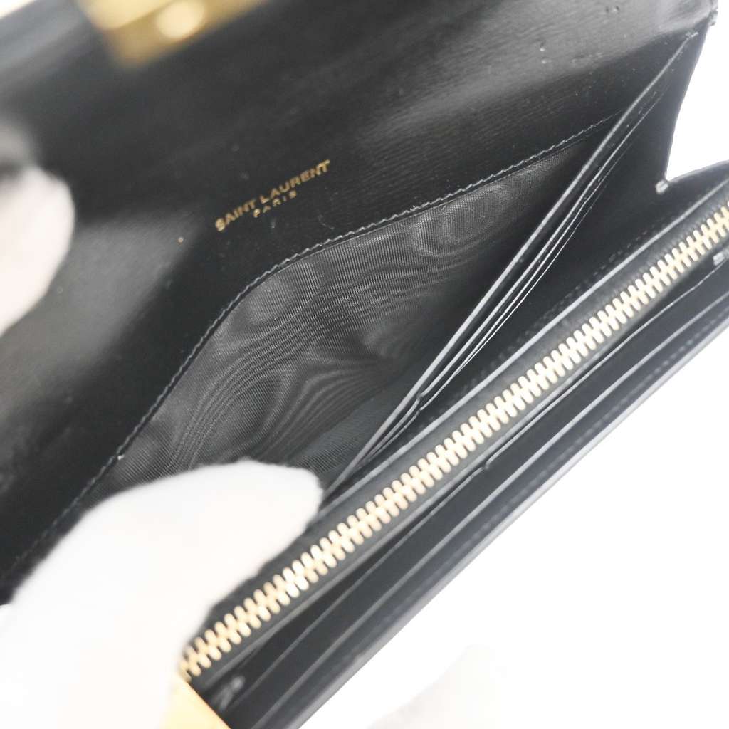 Saint Laurent Bellechasse Flap Wallet Black Leather Good condition - Box View
