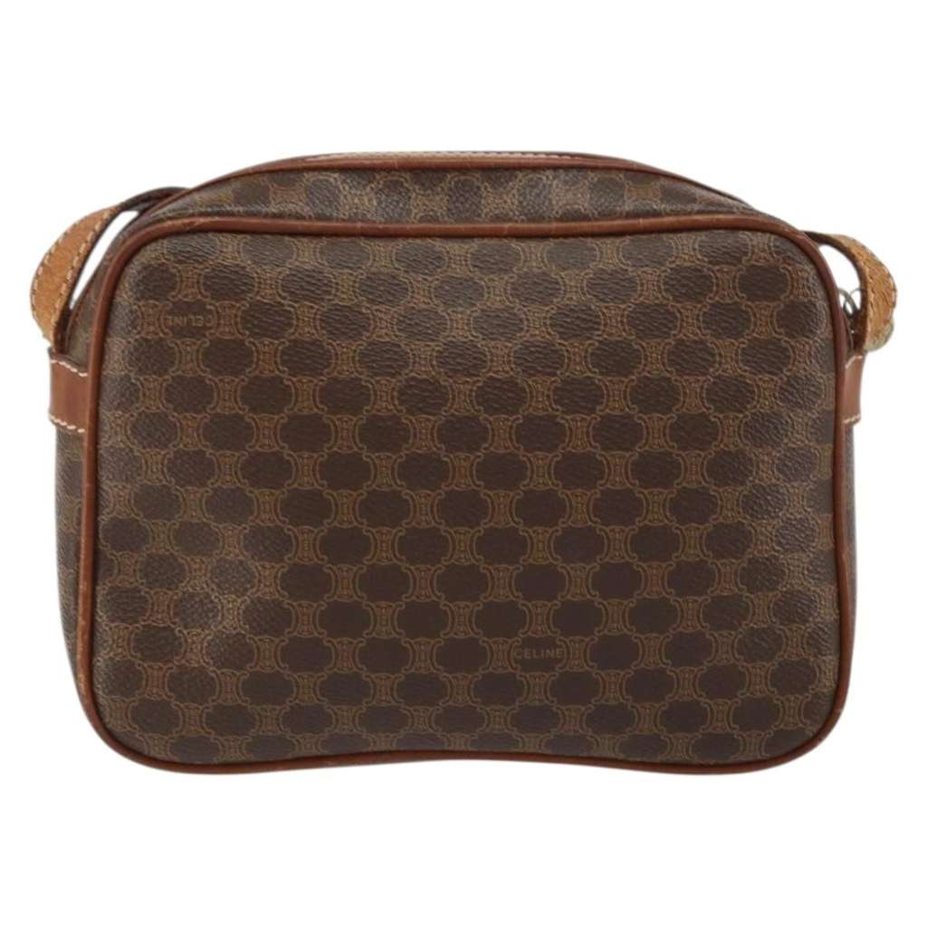 Celine Vintage Macadam Shoulder Bag Brown Fair condition - Back View