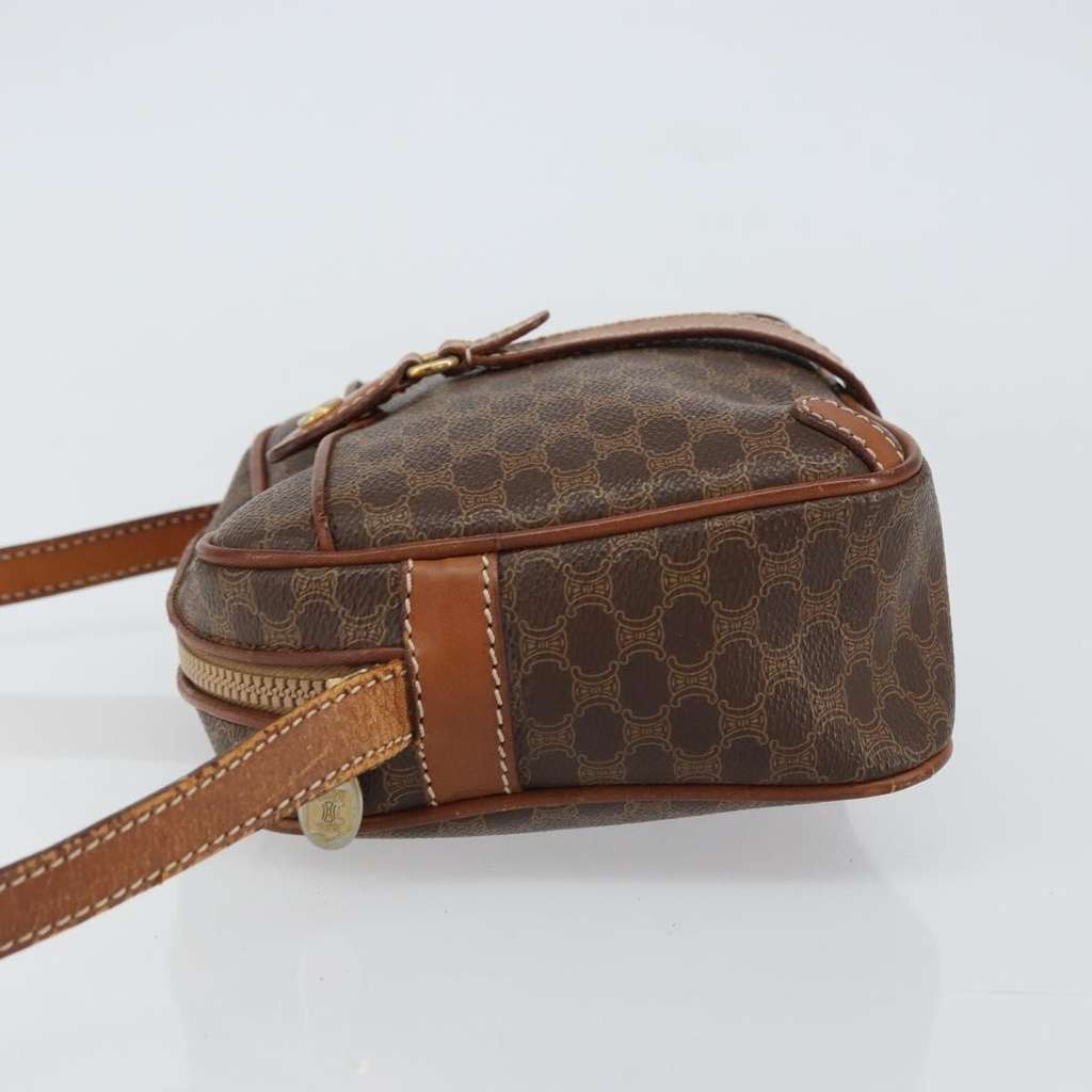 Celine Vintage Macadam Shoulder Bag Brown Fair condition - Model View