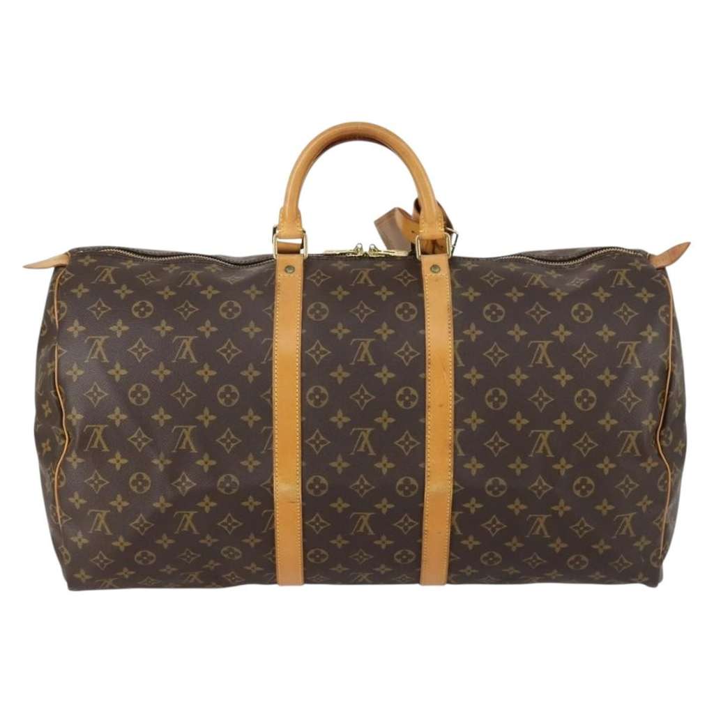 Louis Vuitton Keepall Bag Brown Canvas Good condition - Back View