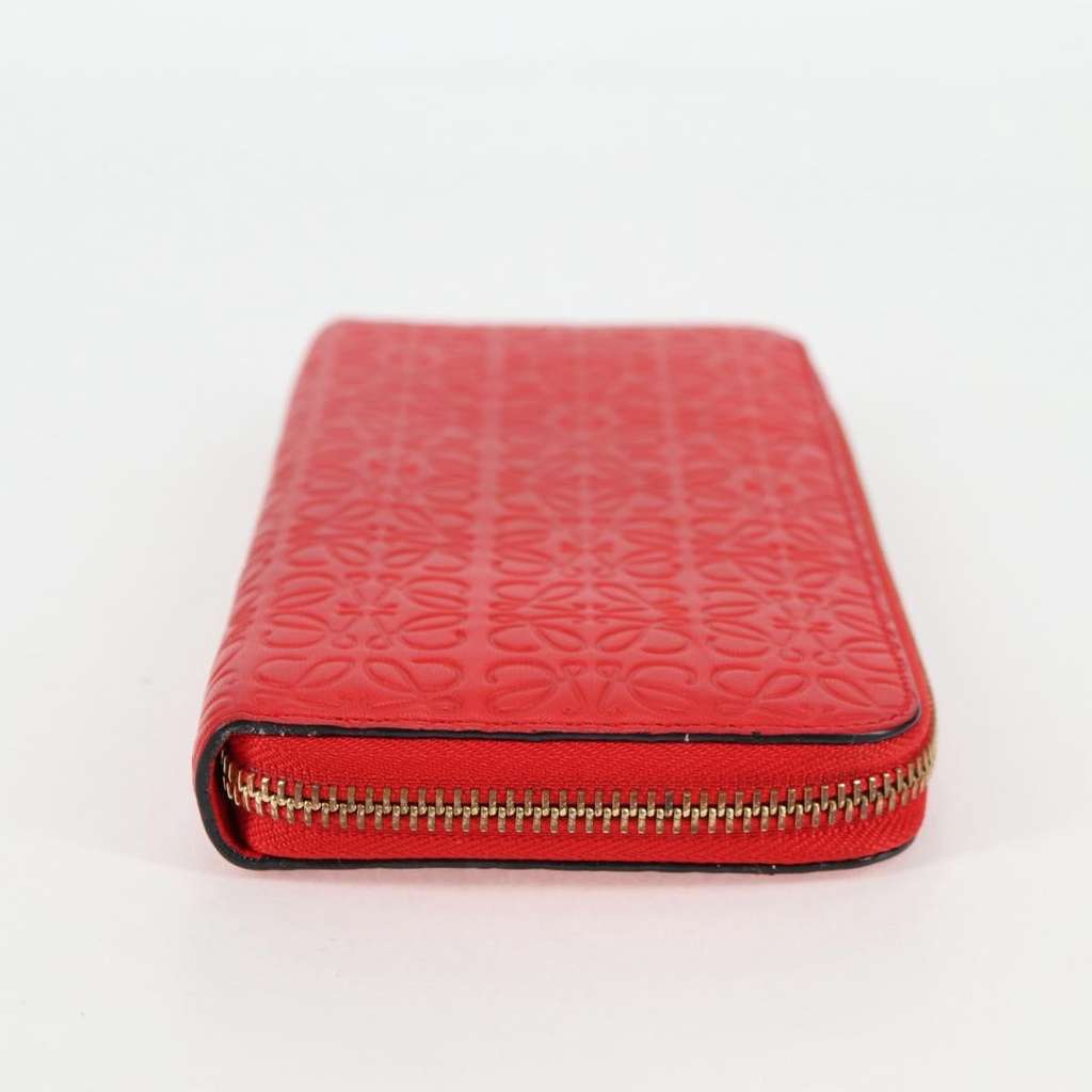 Loewe Anagram Wallet Red Leather Good condition - Model View