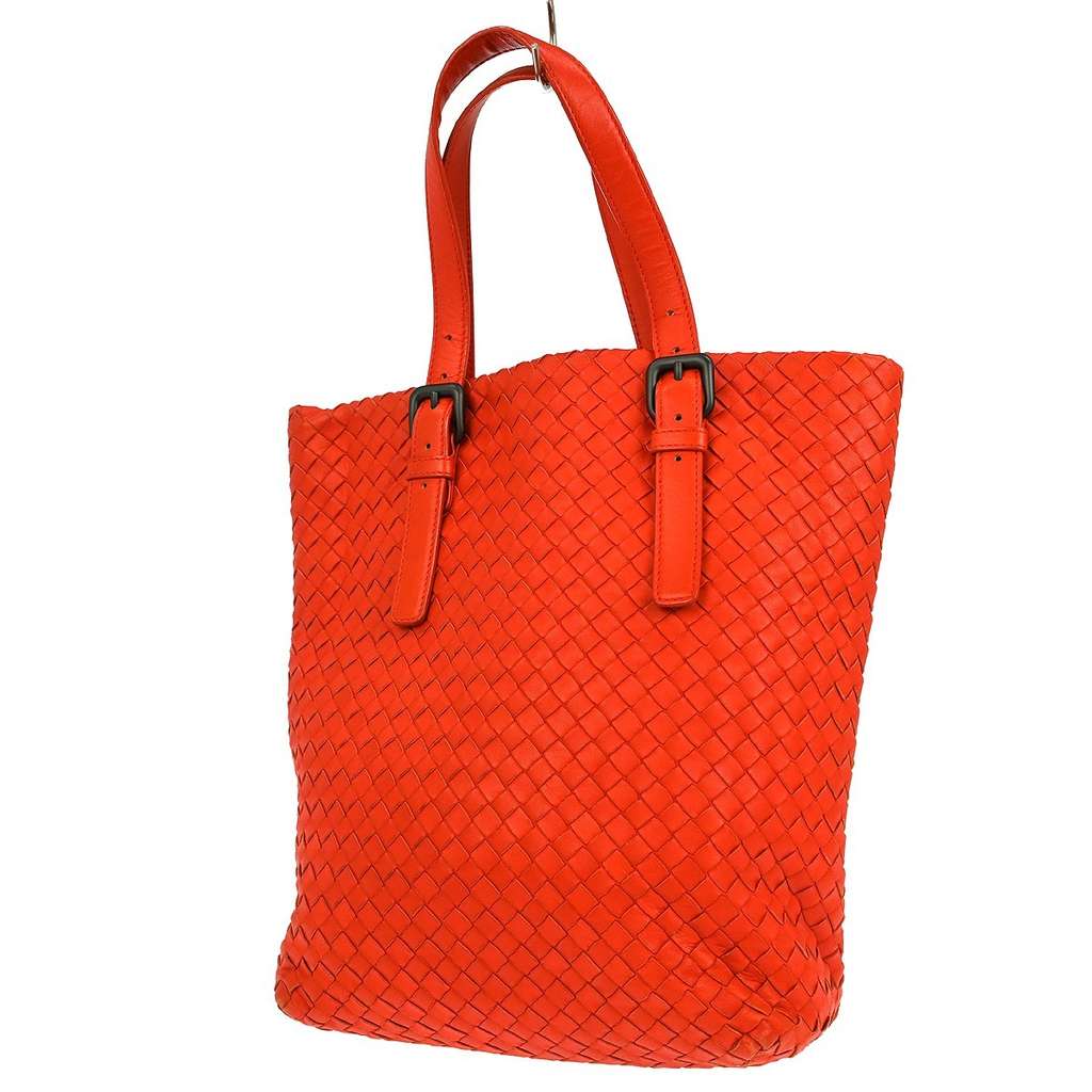 Bottega Veneta Belted Tote Red Leather Good condition - Back View