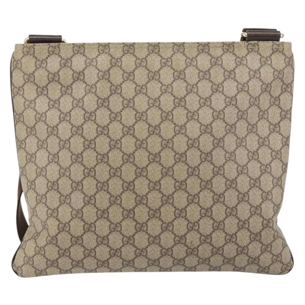 Gucci Flat Messenger Bag Beige Canvas Good condition - Back View