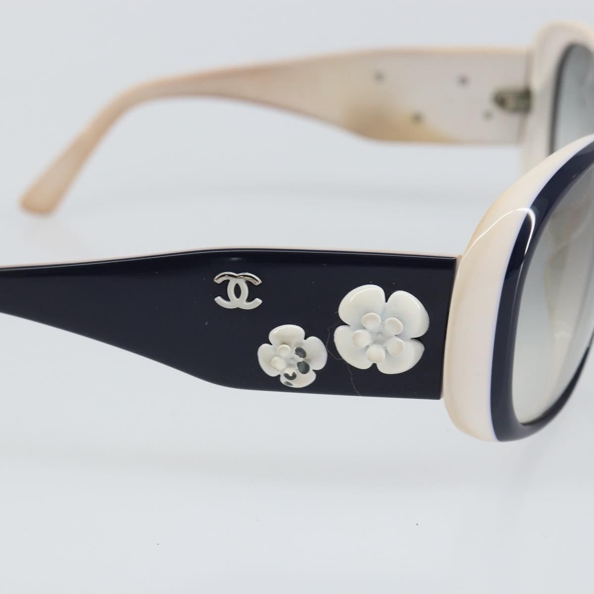 Chanel Camélia sunglasses White Plastic Good condition - Box View