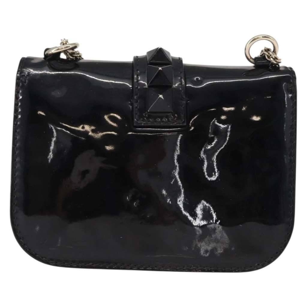Valentino Garavani Glam Lock Shoulder Bag Black Good condition - Back View