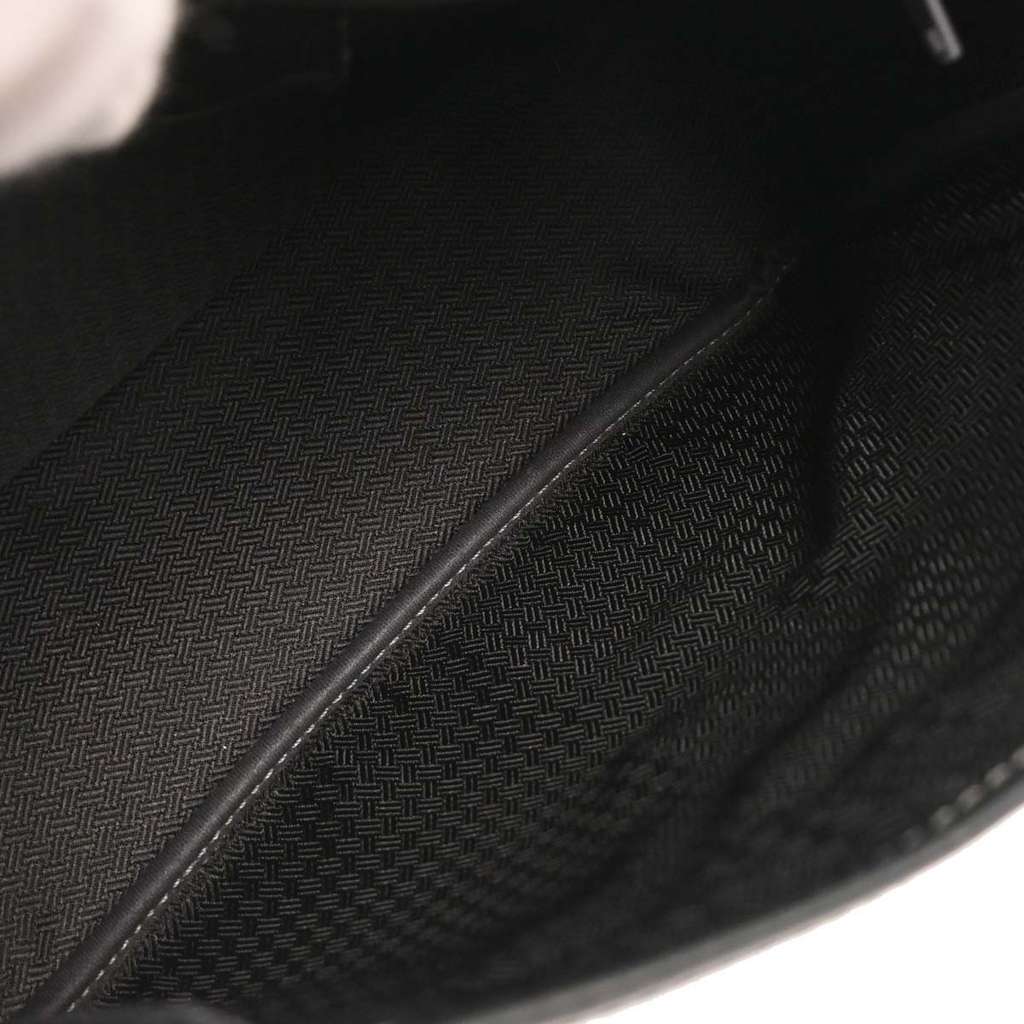 Christian Dior Vintage Trotter Flap Shoulder Bag Black Canvas Good condition - Inside View