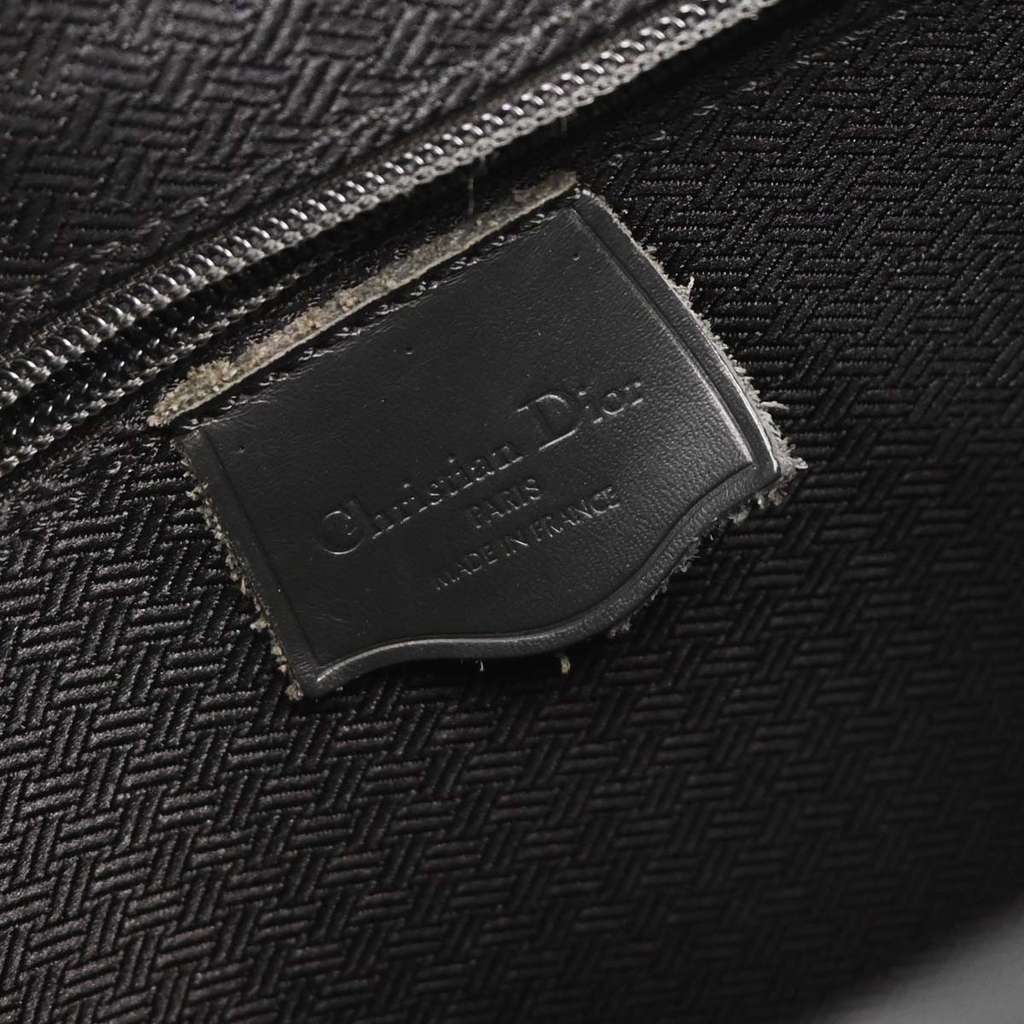 Christian Dior Vintage Trotter Flap Shoulder Bag Black Canvas Good condition - Model View