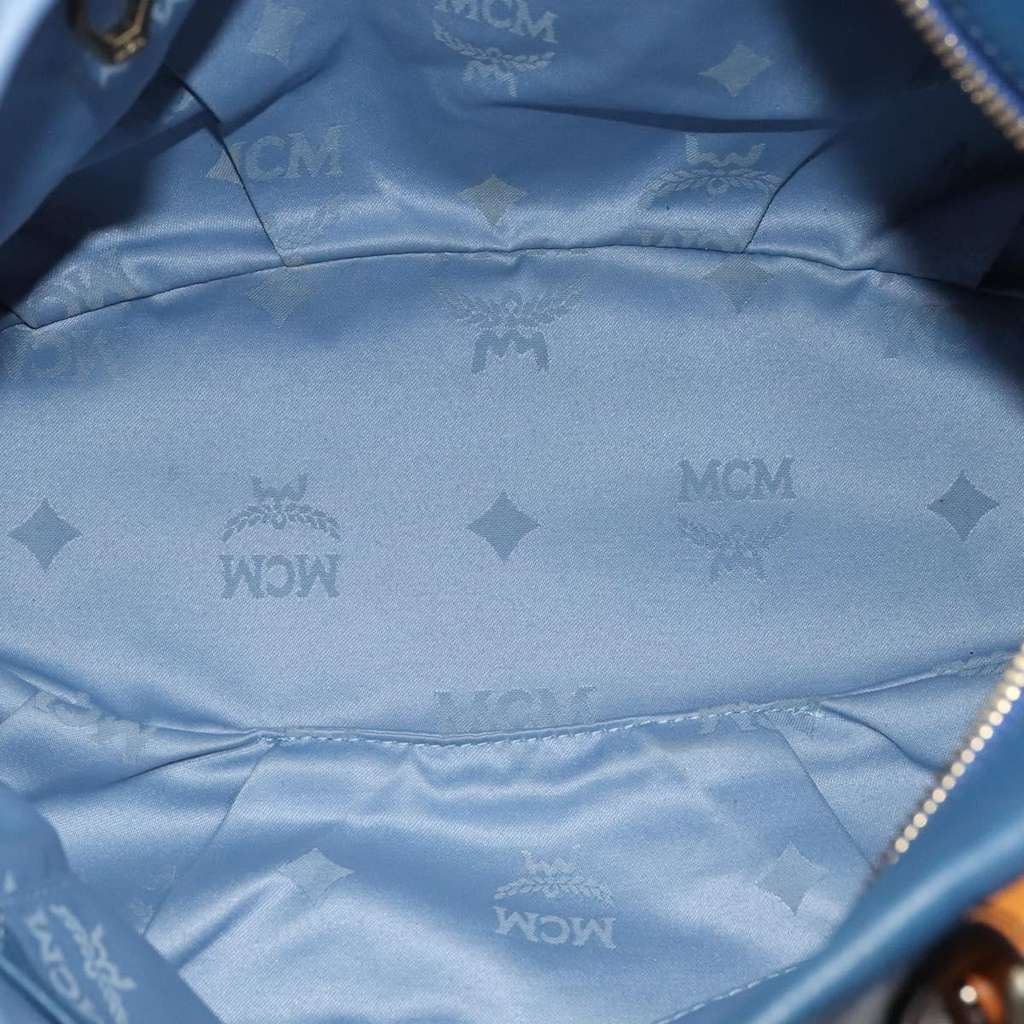 Mcm Vintage Visetos Tote bag Blue Leather Good condition - Box View