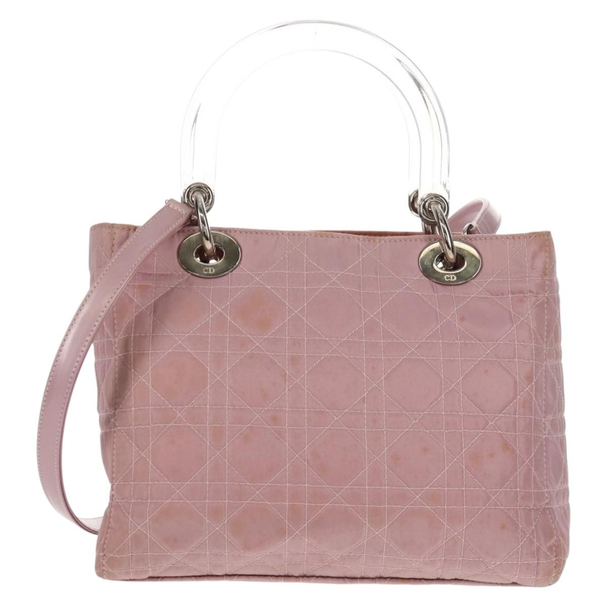 Christian Dior Lady Dior Bag Pink Fair condition - Back View