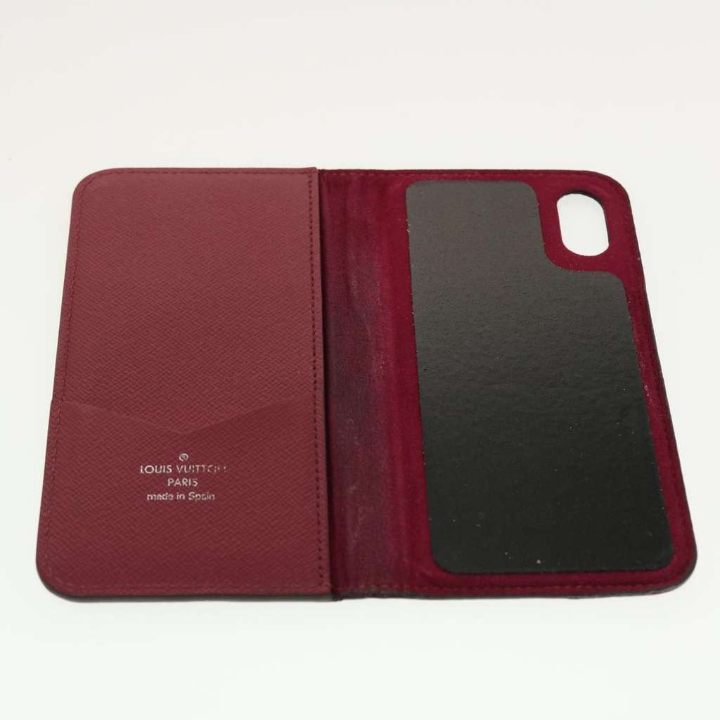 Louis Vuitton iPhone X / XS Folio Burgundy Leather Good condition - Box View