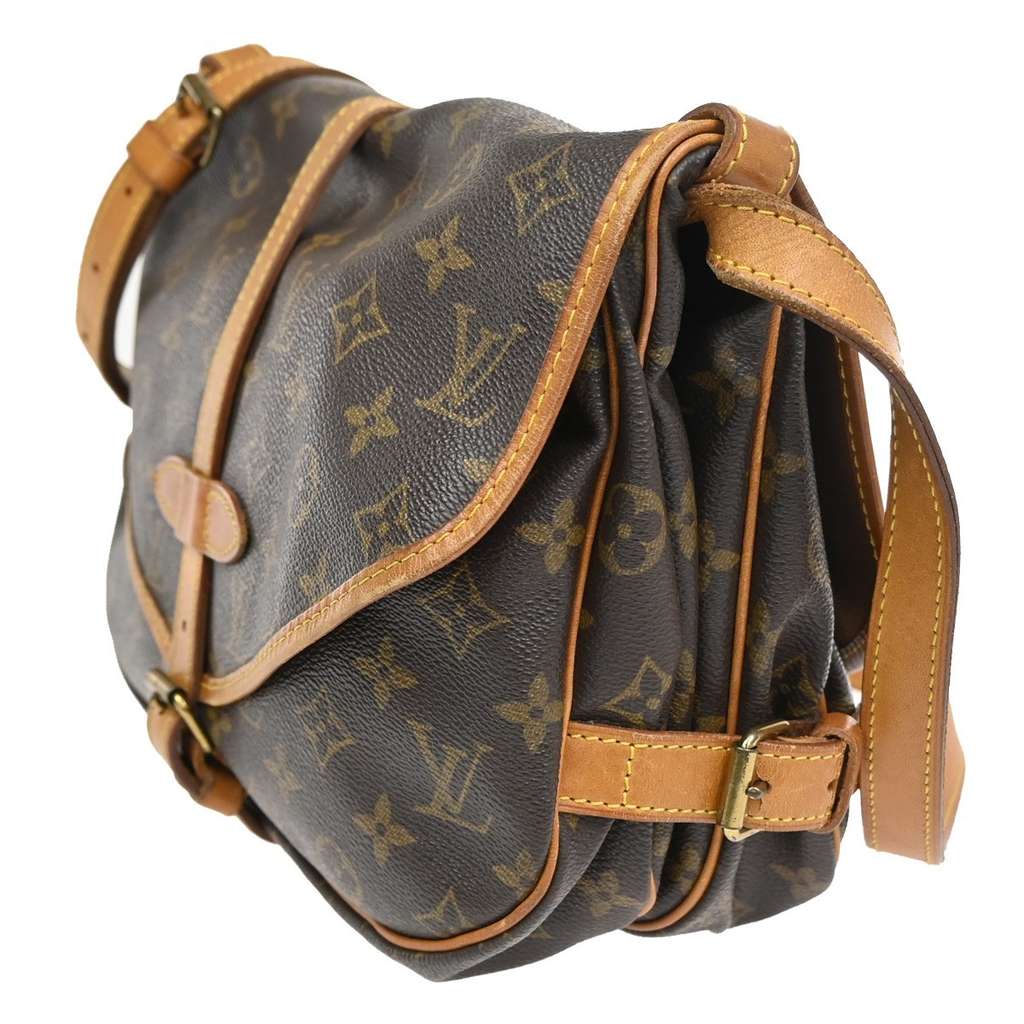Louis Vuitton Saumur Handbag Brown Canvas Good condition - Inside View