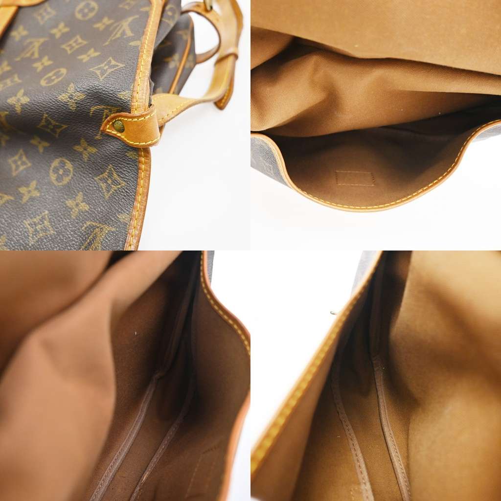 Louis Vuitton Saumur Handbag Brown Canvas Good condition - Box View