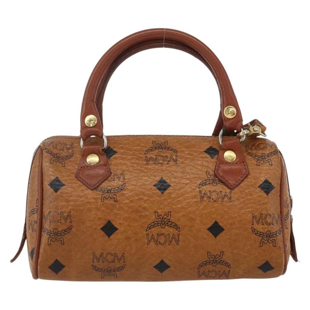 Mcm Visetos Handbag Brown Canvas Good condition - Back View