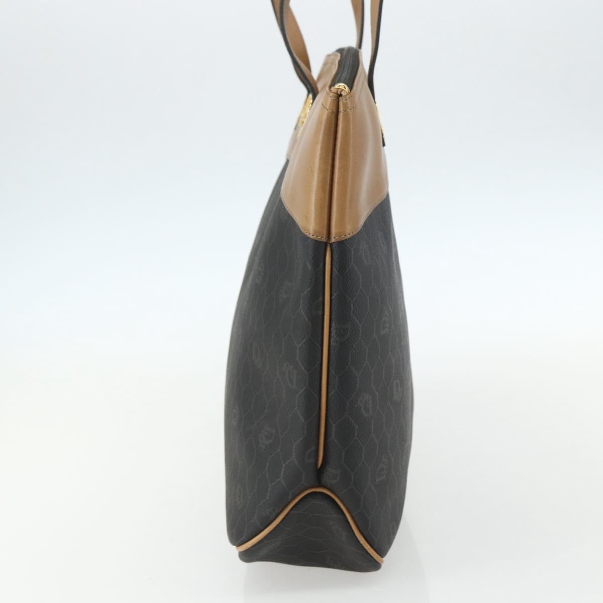 Christian Dior Vintage Honeycomb Tote Bag Black Canvas Good condition - Model View