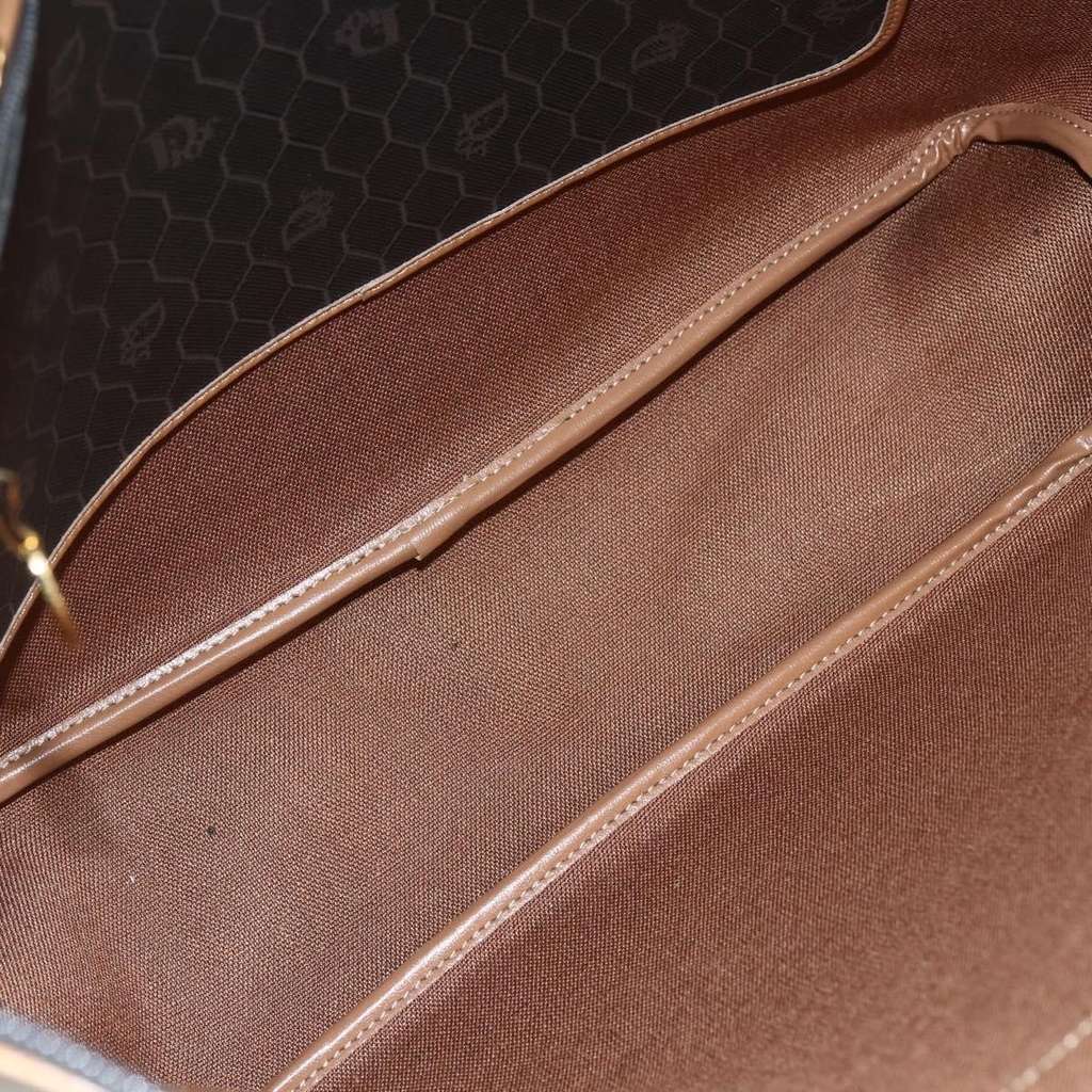 Christian Dior Vintage Honeycomb Tote Bag Black Canvas Good condition - Box View