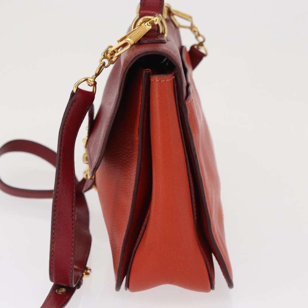 Miu Miu Madras Top Handle Bag Red Leather Good condition - Inside View