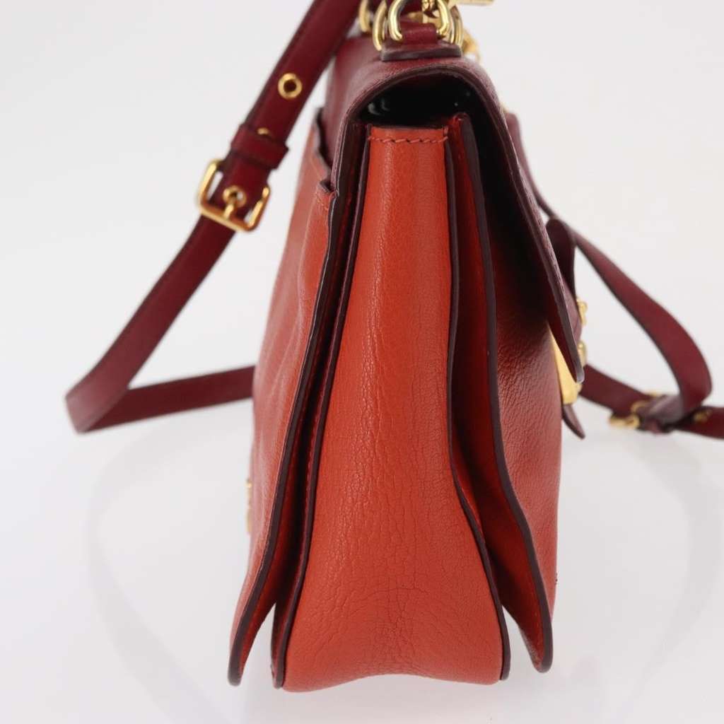 Miu Miu Madras Top Handle Bag Red Leather Good condition - Model View
