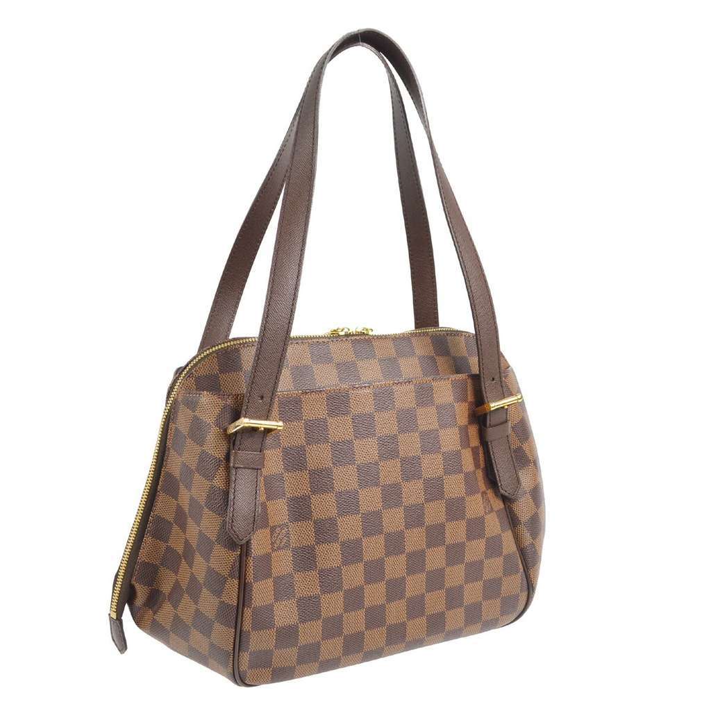 Louis Vuitton Belem Handbag Brown Canvas Good condition - Back View