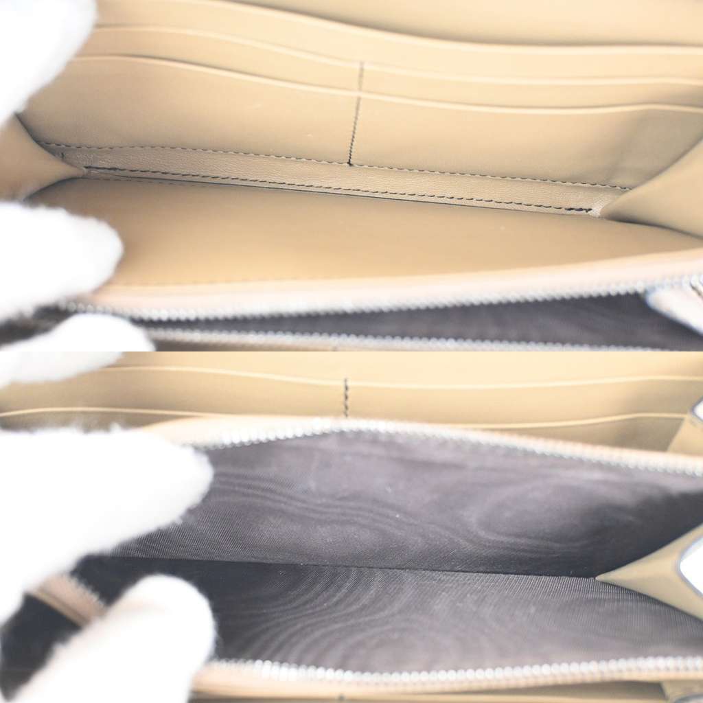 Bottega Veneta Intrecciato Long Zip  Wallet Brown Leather Good condition - Box View