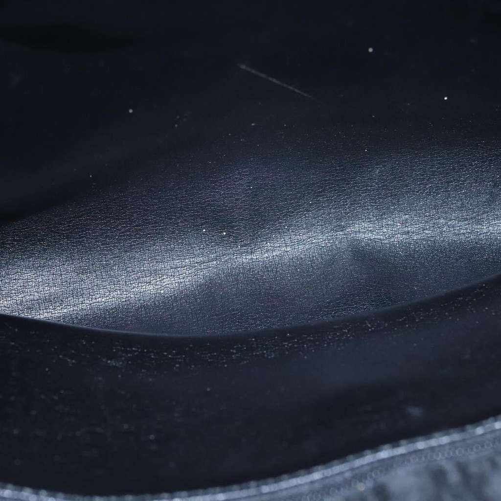 Christian Dior Vintage Chain Flap Shoulder Bag Black Canvas Good condition - Box View