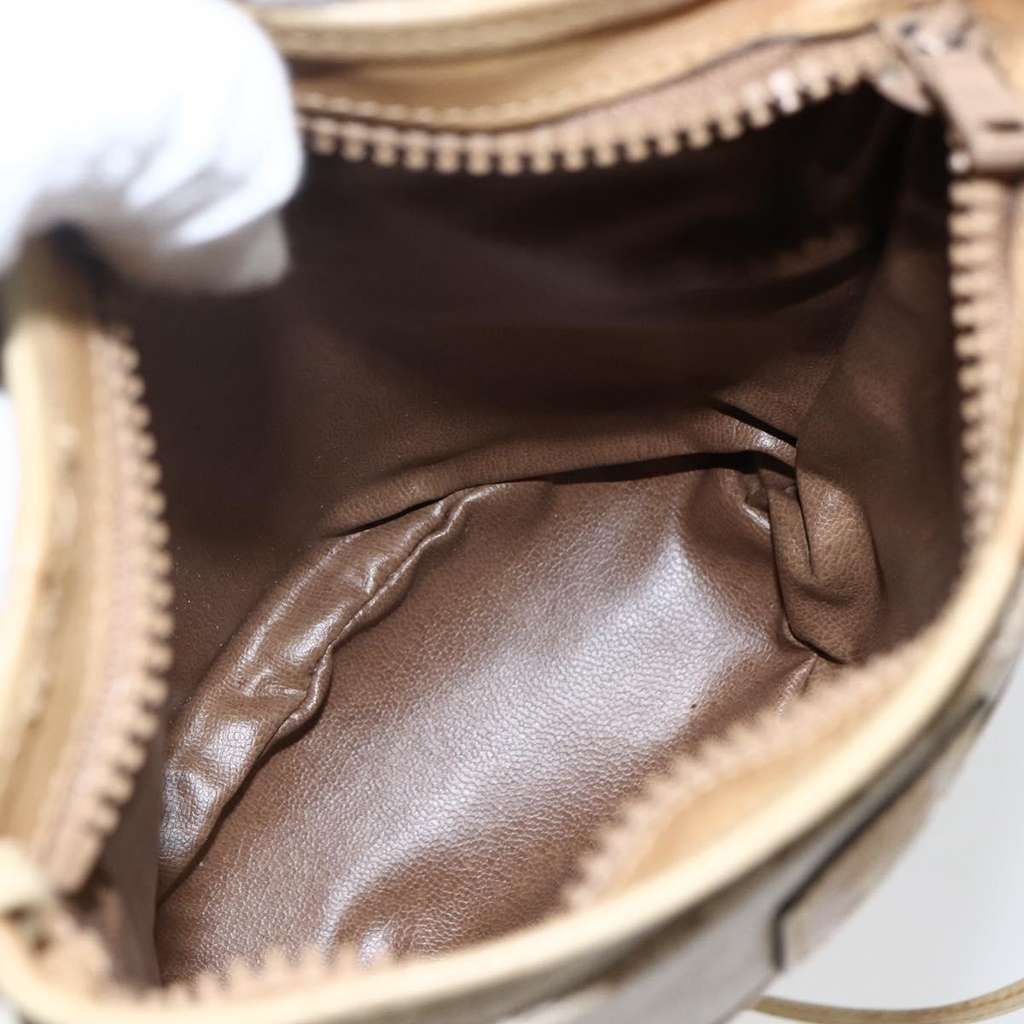 Celine Vintage Macadam Shoulder Bag Beige Canvas Good condition - Box View