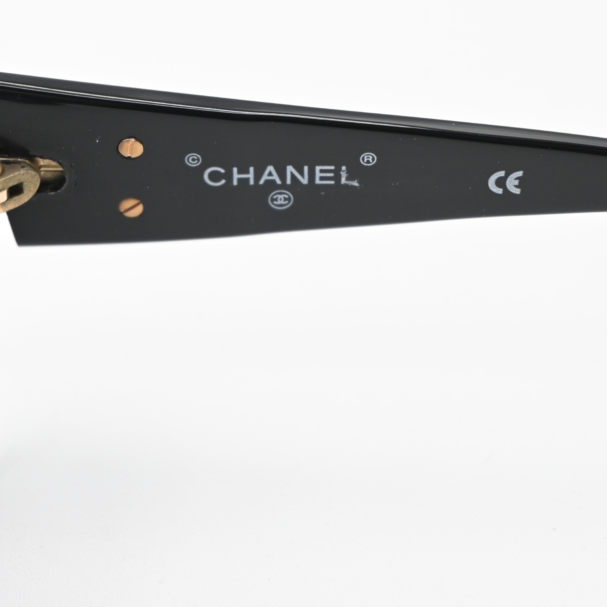 Chanel Logo CC Sunglasses Black Plastic Good condition - Box View