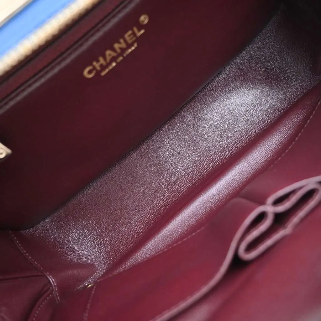Chanel Trendy CC Bowling Bag Blue Leather Good - Box View