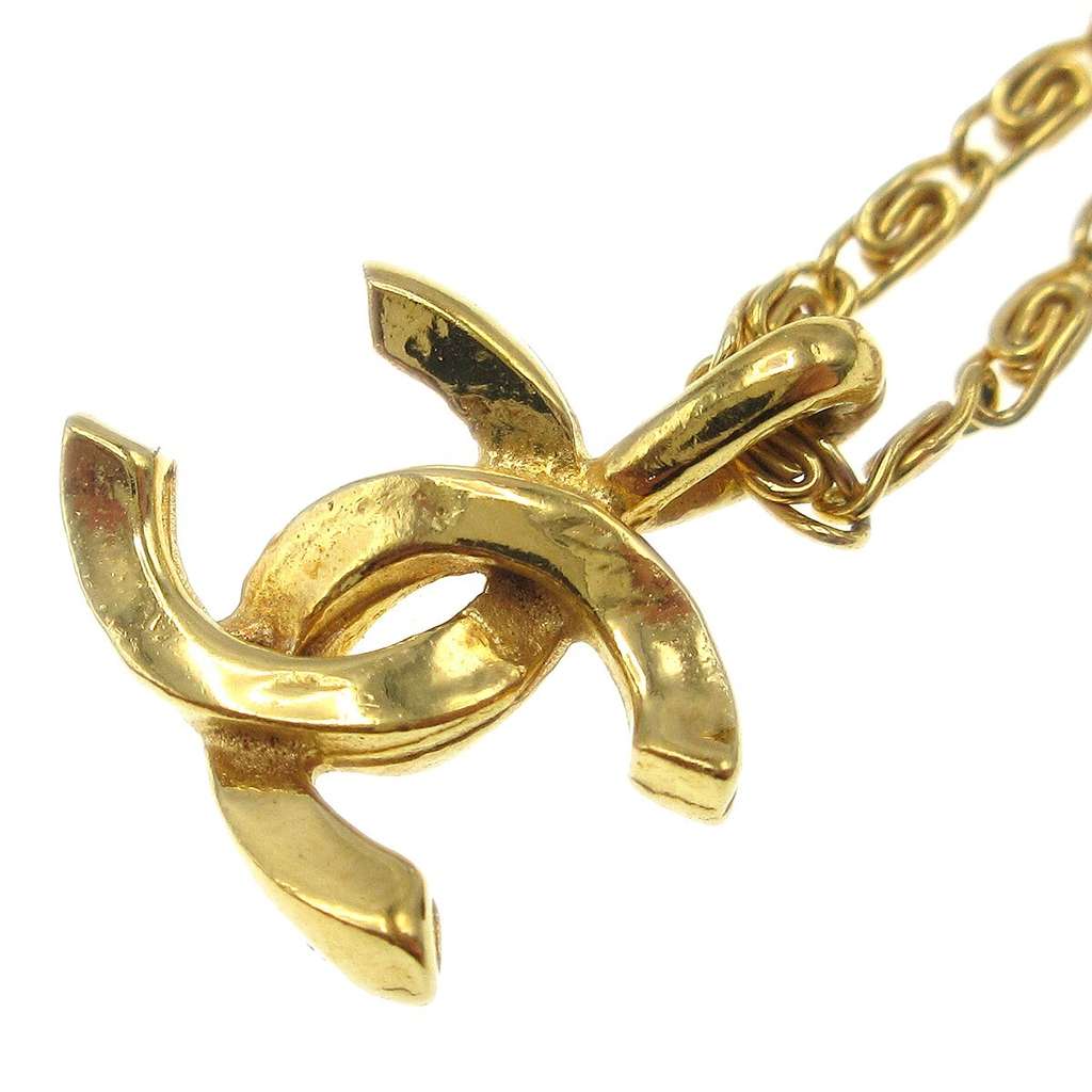 Chanel CC Pendant Necklace Gold Good condition - Inside View