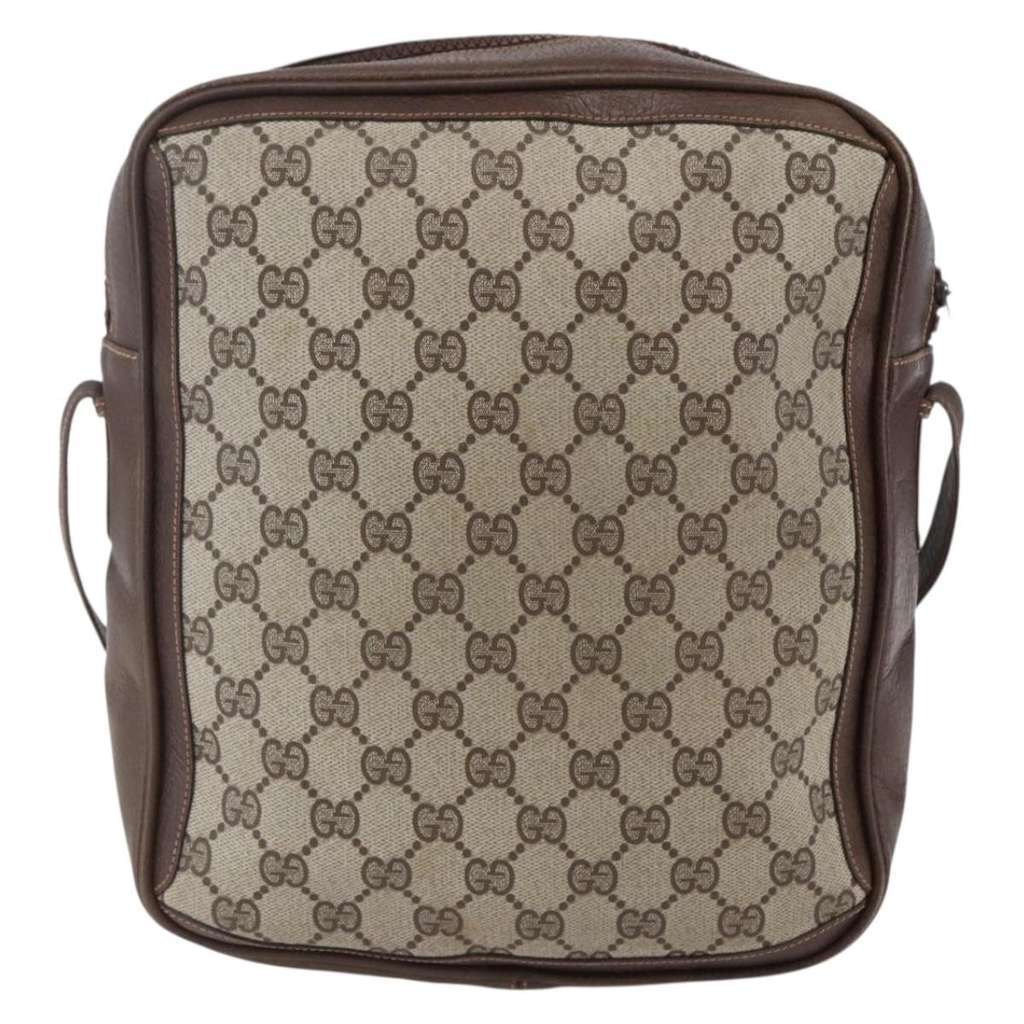 Gucci Front Pocket Messenger Bag Beige Canvas Good condition - Back View