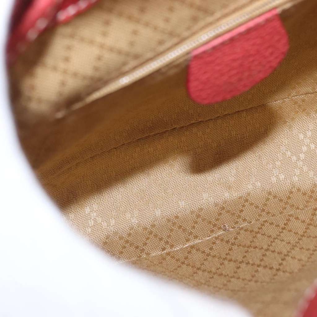 Gucci Vintage Bamboo Backpack Red Leather Good condition - Box View