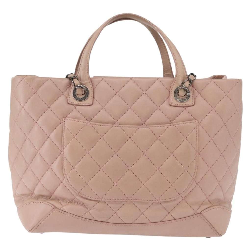 Chanel Easy Shopping Tote Pink Leather Good condition - Back View