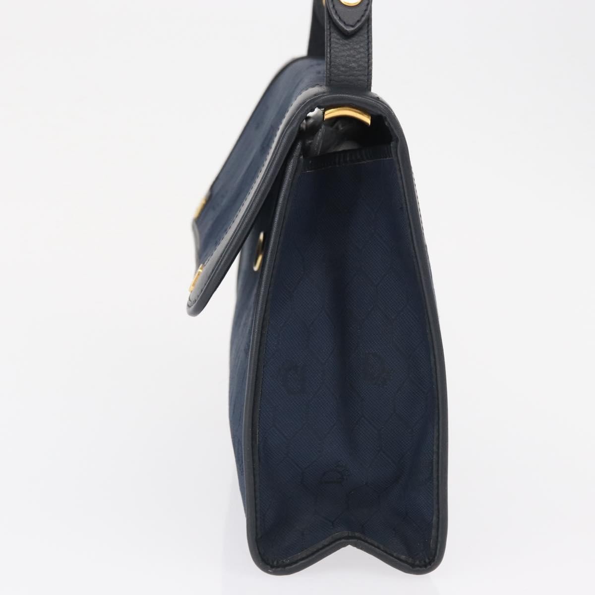 Christian Dior Vintage Honeycomb Shoulder Bag Navy Canvas Fair condition - Inside View