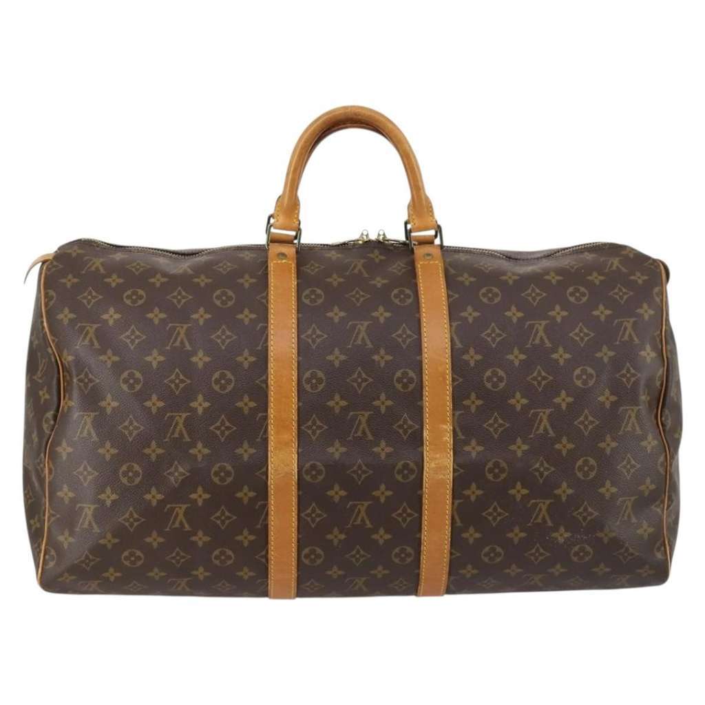 Louis Vuitton Keepall Bag Brown Canvas Good condition - Back View