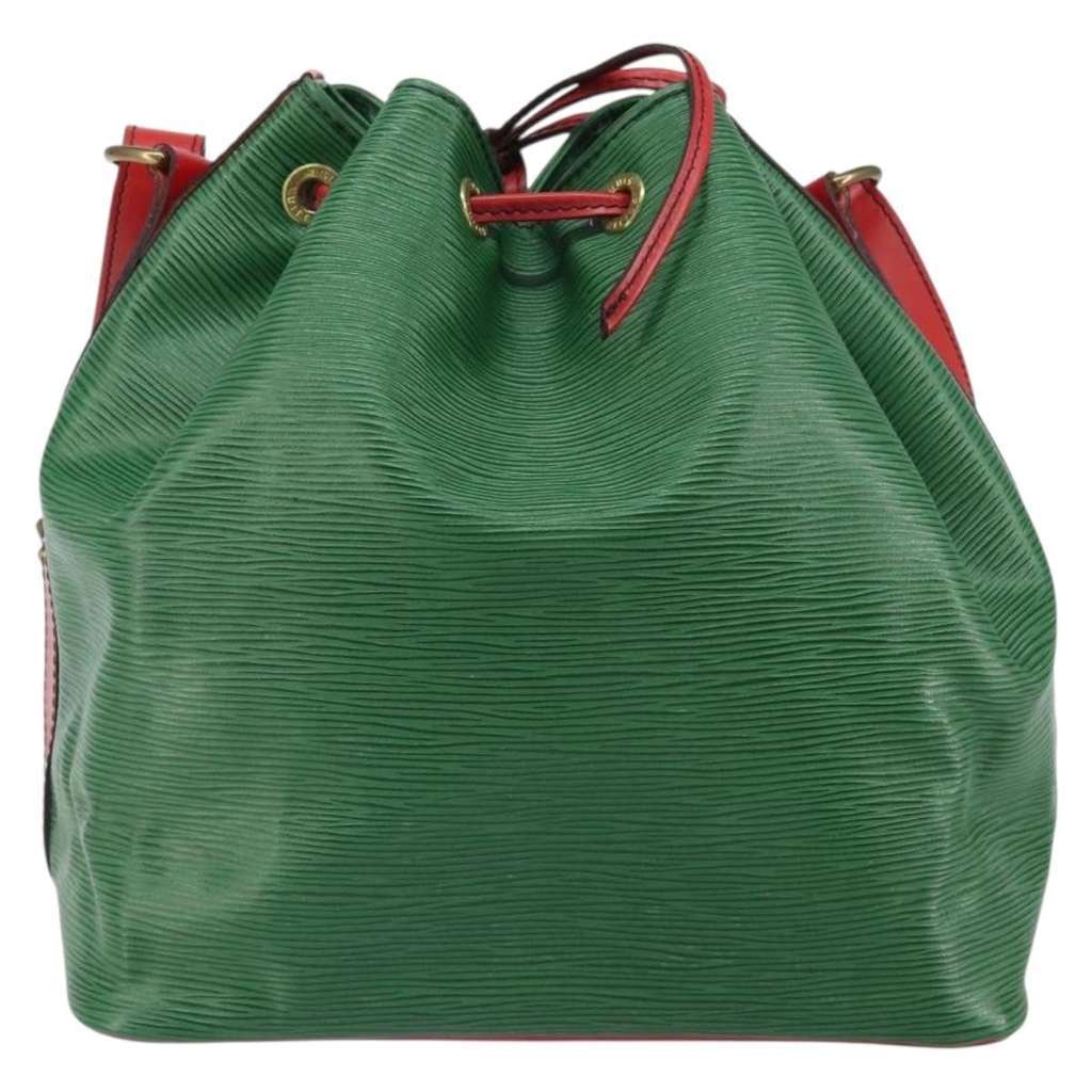 Louis Vuitton Bicolor Petit Noe Handbag Green Leather Good condition - Back View