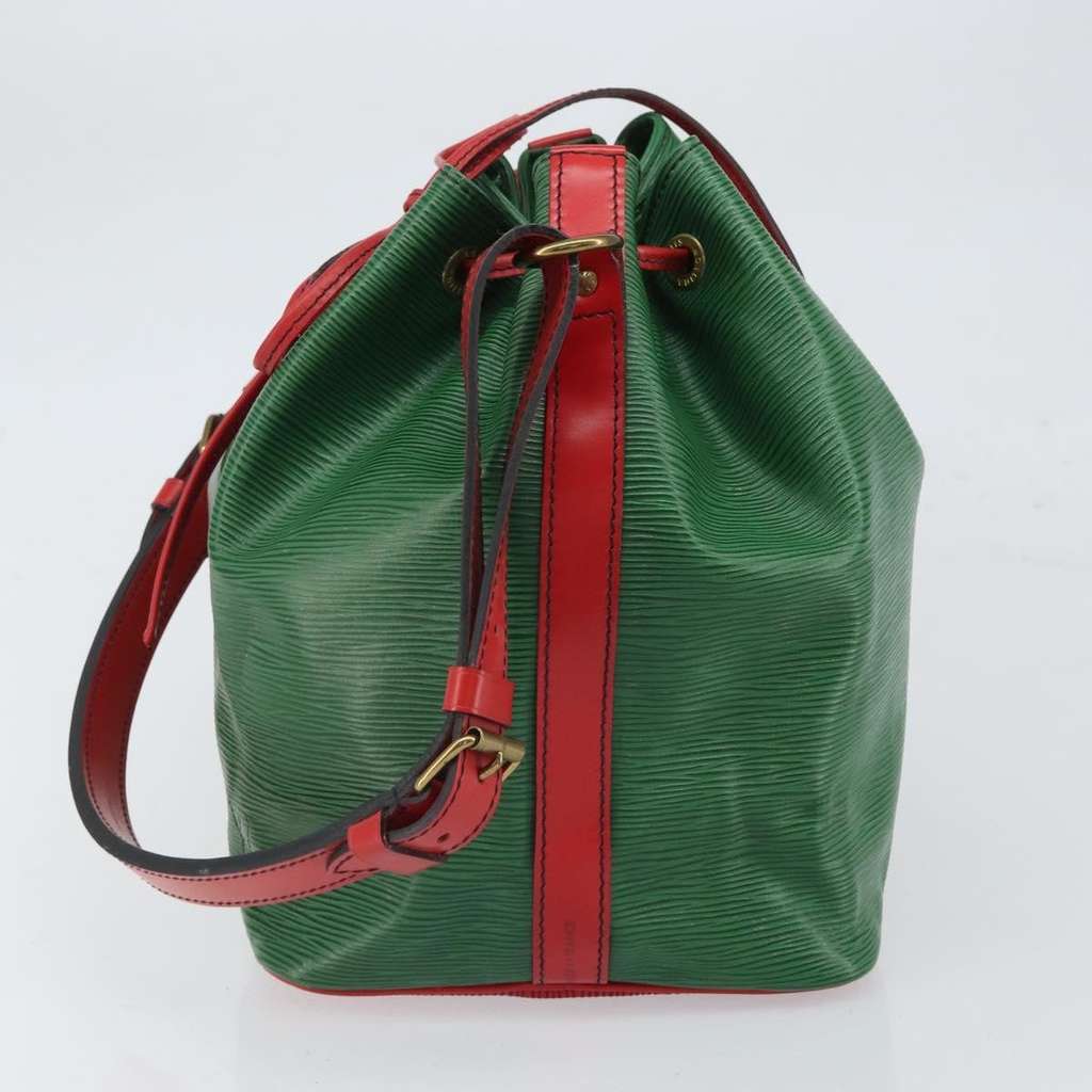 Louis Vuitton Bicolor Petit Noe Handbag Green Leather Good condition - Inside View
