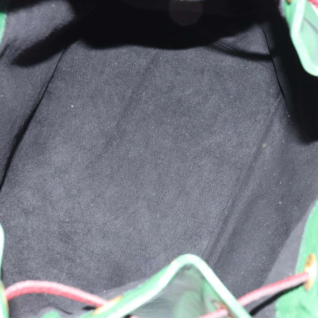 Louis Vuitton Bicolor Petit Noe Handbag Green Leather Good condition - Box View