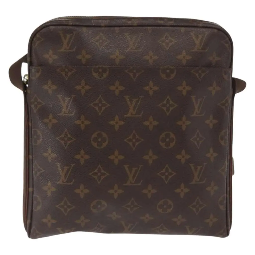 Louis Vuitton Trotteur Beaubourg Handbag Brown Canvas Good - Front View